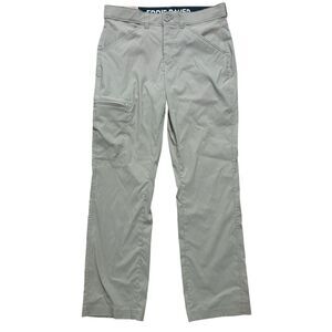 Eddie Bauer Rainier Tech Pants Mens 32x30 Tan Nylon/Spandex Zip Pocket NEW